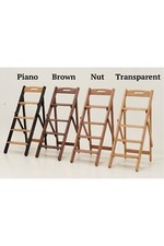 A wooden folding ladder made