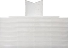(100) White Empty Replacement DVD or Wii Cases Boxes Standard 14mm #DVBR14WH