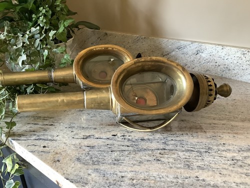 Victorian brass carriage lamp