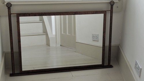 Overmantel mirror metal - overmantel,