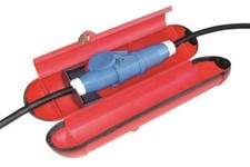 Caravan Hook Up Safebox 16A Mains Plug & Socket Weather Proof c/w Padlock