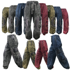 Harem Pants Aztec Patchwork Boho Hippie Yoga Festival Cotton Trousers Unisex