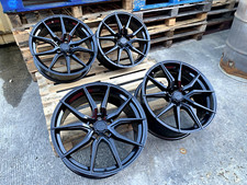 4x VW TRANSPORTER FITMENT SPORTLINE 18" SPYDER ALLOYS GLOSS BLACK 5X120 T5-T6.1