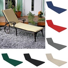 Waterproof Sun Lounger Deck Bed Cushion Outdoor Recliner Chair Cushion Pad Only