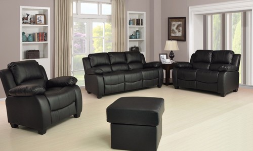 Leather sofa set - leather, 3+2+1