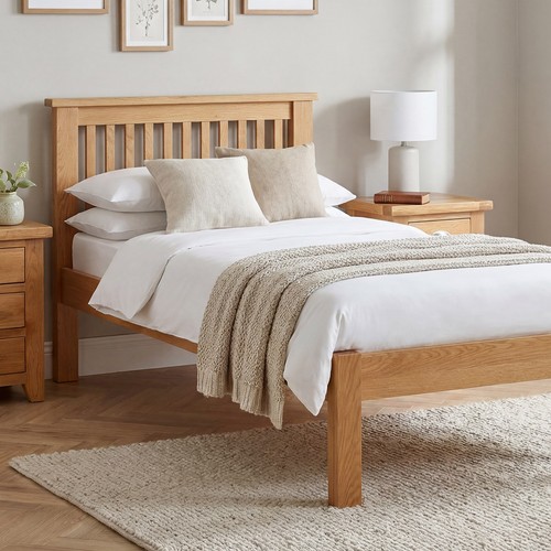 Oak single bed - oak,