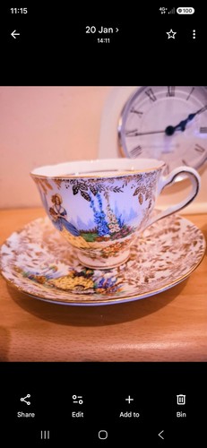 Vintage tea cup saucer - a,