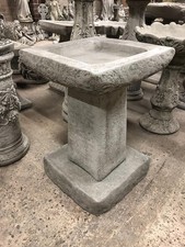 Chunky Stone Bird Bath Square