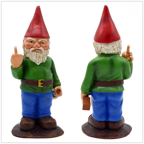12cm naughty garden gnome - naughty,