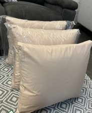 Outdoor Waterproof Cushions X 3 Backs 50 X 50cm Beige