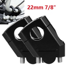 7/8" Bar Clamp CNC Motorcycle Handlebar Riser Mount Clamp 22mm for Suzuki Yamaha