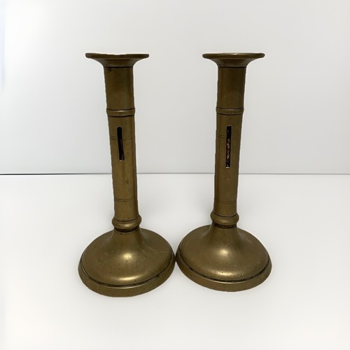 Pair brass candlesticks - pair, of