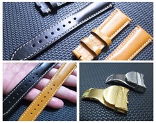 22mm Tudor Leather strap with deployment Buckle