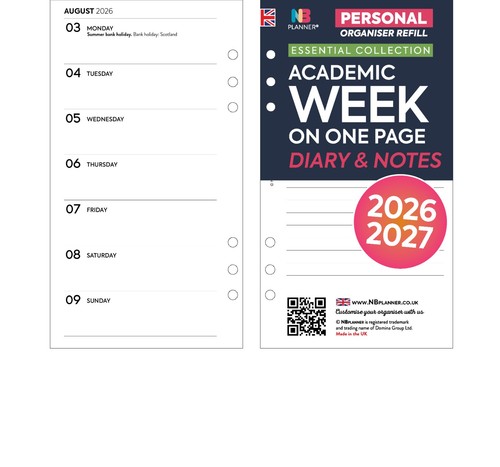 Academic 2026 2027 week - on, one