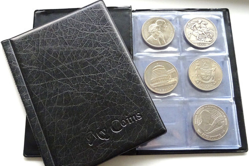 Coin collectors album black - collectors,