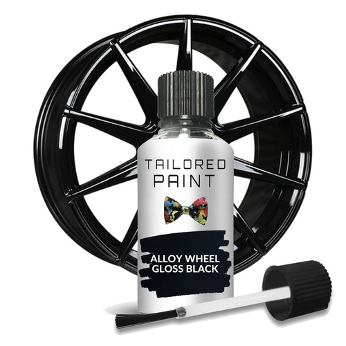Gloss black alloy wheel - black,