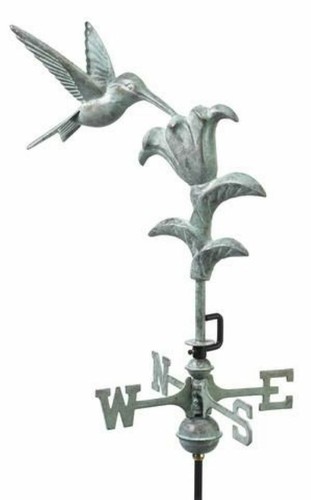 Humming bird copper verdigris - bird,