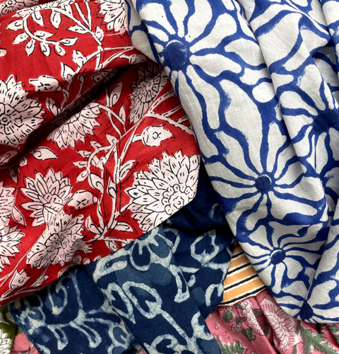 Indian block printed multi - indian,
