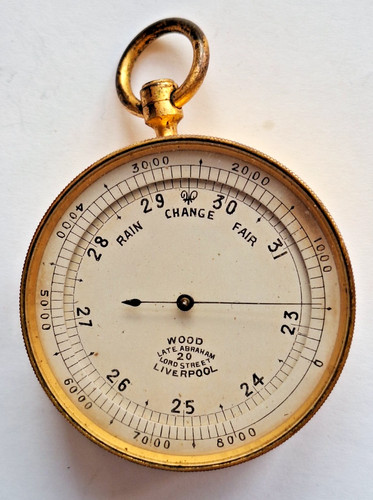 Antique pocket barometer - antique,