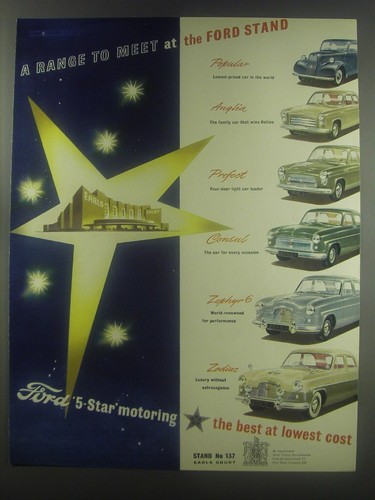 1954 ford cars advertisement - ford,