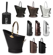 Coal Hod Scuttle Waterloo Bucket Fireplace Fireside Log Wood Ash Fuel Storage
