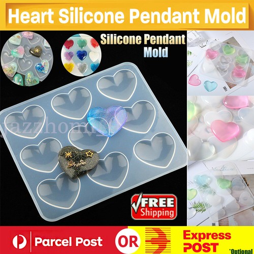 Silicone pendant mold heart - mold,