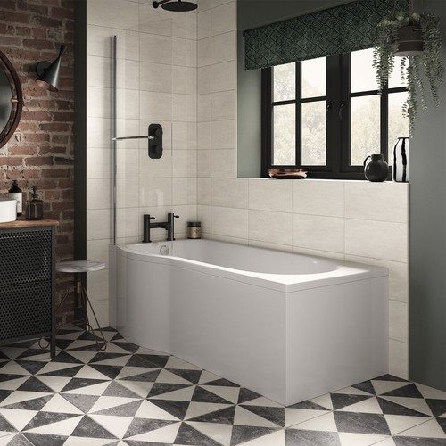 Trojan concert shaped shower - p-shaped,