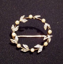 Antique Diamond Pearl 9KWG/YG