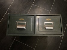 Vintage Two Drawer Green Metal