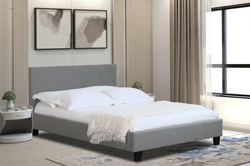 Fabric modern bed frame - modern, light