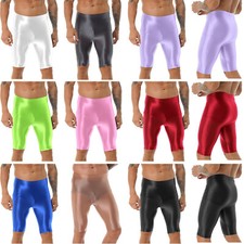 Men High Waist Shiny Sports