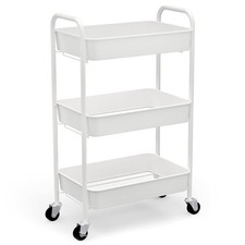 3-Tier Rolling Metal Storage