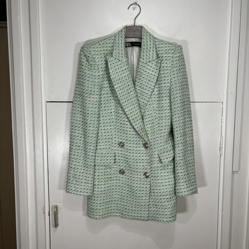 Zara blazer jacket green - zara,