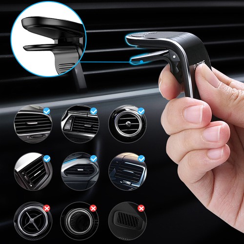 Black magnetic phone - black,