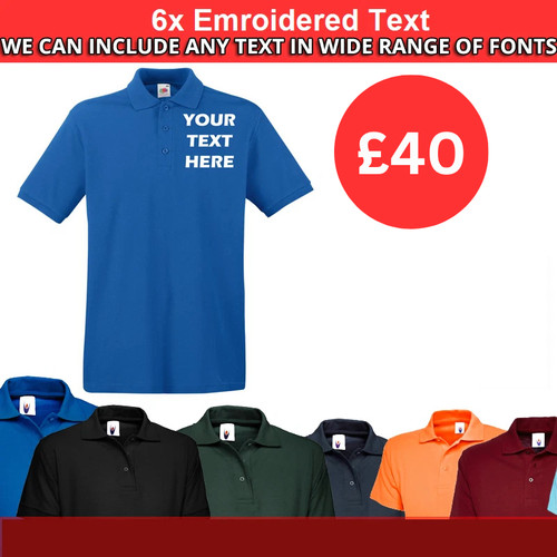 Embroidered customised - 6x,