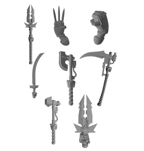 Axe katana sword - claws, hammer