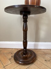 Small French Turned Pedestal Table 