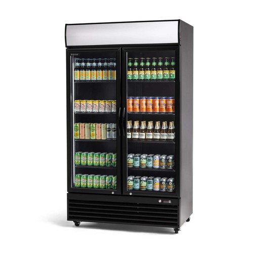 Black door display cooler - black, 2