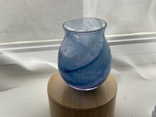 Hand Blown Blue Art Glass Bud