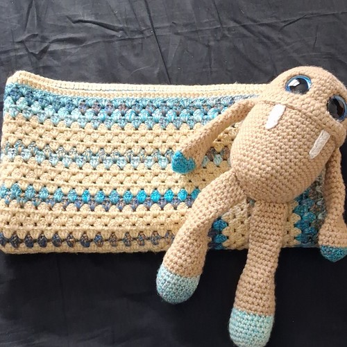 Handmade crochet blanket with - crochet,