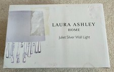LAURA ASHLEY Juliet Silver Wall Light BRAND NEW, BOXED!