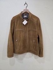 Brunello Cucinelli Suede Cafe Racer Leather Jacket Men's Size XL $4,500