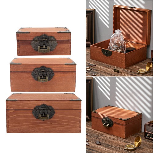 Vintage wooden storage box - wooden,