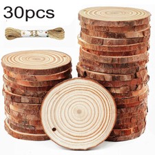 30PCS Wood Slices Round Discs