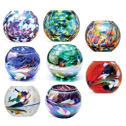Tea light holder colourful - tea,