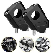 Black 7/8" &22mm Handlebar Bar Mount Clamp Riser Risers For Motorcycle Suzuki