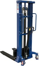 1000kg Manual High Lift Hand Hydraulic Pallet Stacker Truck Forklift Move 3000mm