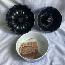 Nordic Ware Lot of 3 Cake Pans Non-Stick~Bundt~Bavaria~NEW Bundt Springform