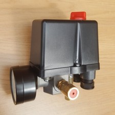 HEAVY DUTY AIR COMPRESSOR SWITCH SINGLE / THREE PHASE GAUGE + 11.0 BAR VALVE