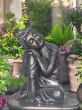 Large Bronze Effect Sleepy Buddha Statue Garden Outdoor Decoration